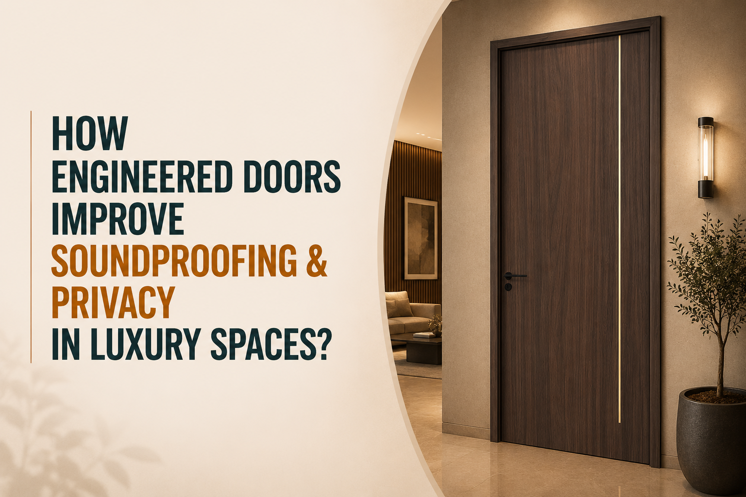 How Engineered Doors Improve Soundproofing & Privacy in Luxury Spaces?