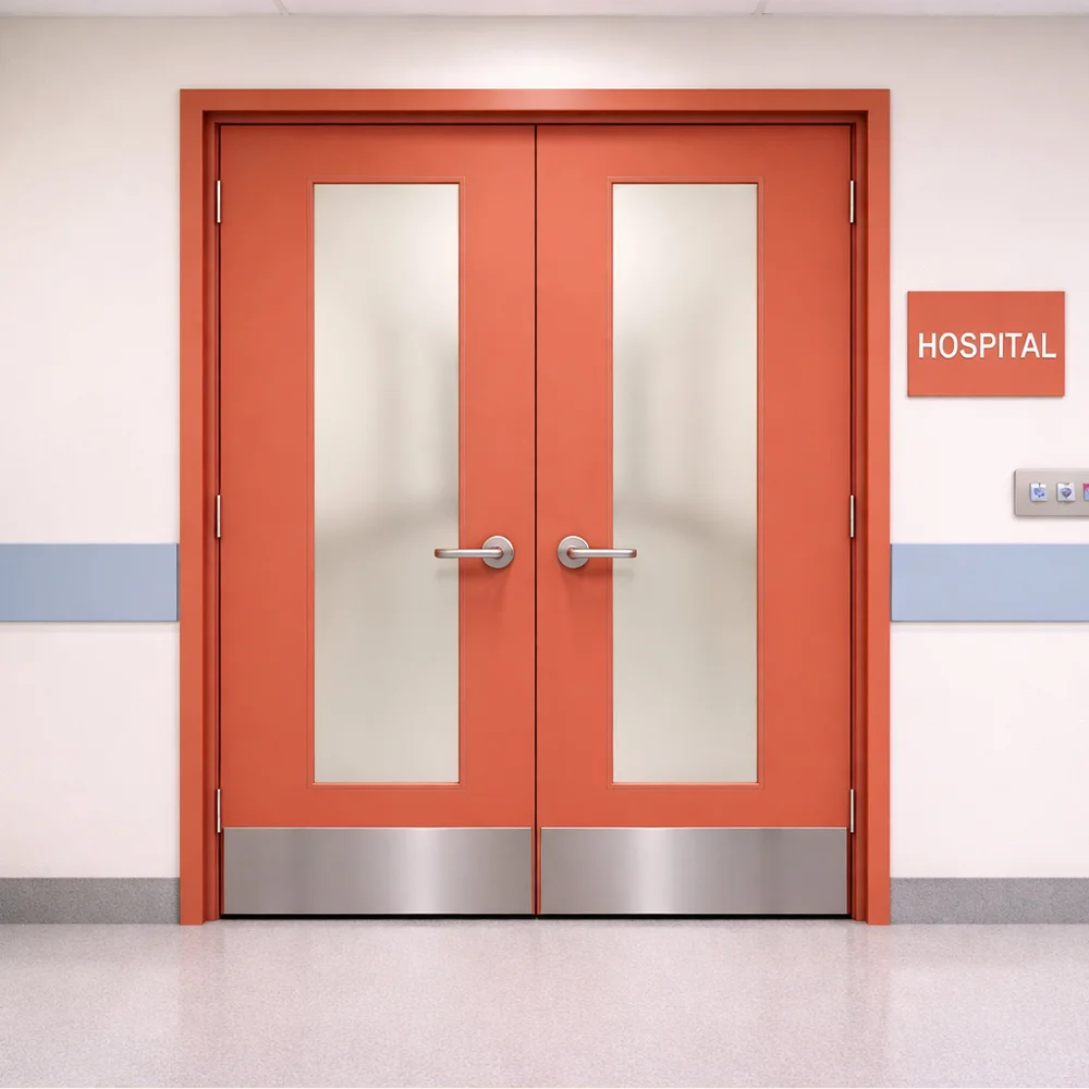 Double Leaf Full Vision Door in Hospital