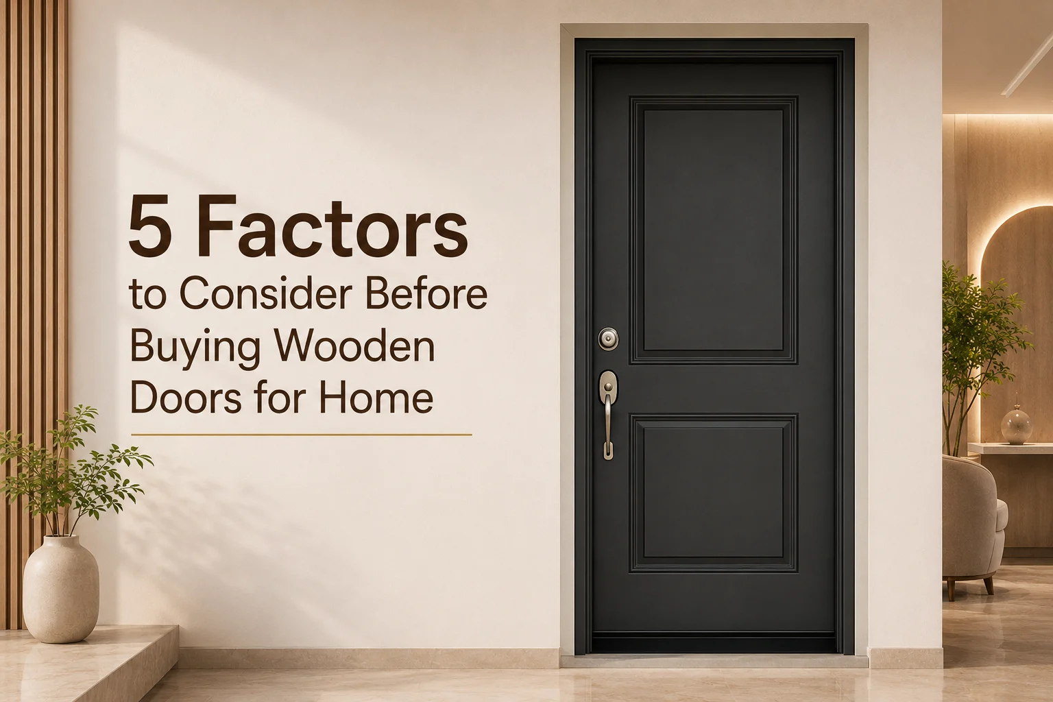 5 Factors to Consider Before Buying Wooden Doors for Home